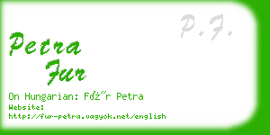 petra fur business card